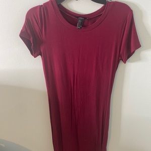 tight maroon dress